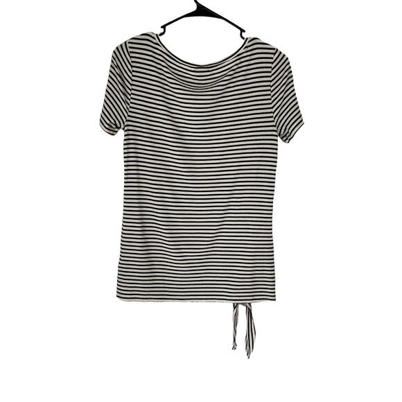 Talbots Size XS Stripe Black & White Blouse - Picture 4 of 6